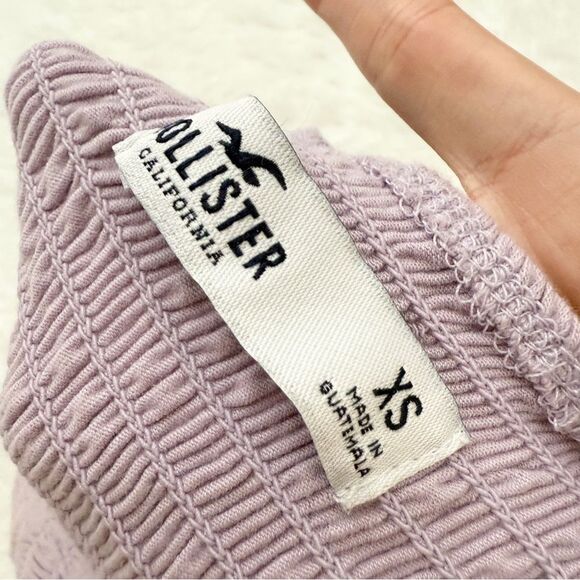 Women Hollister Knit Wide Strap Tank Top Y2K in Lilac Size Extra Small - Picture 5 of 5